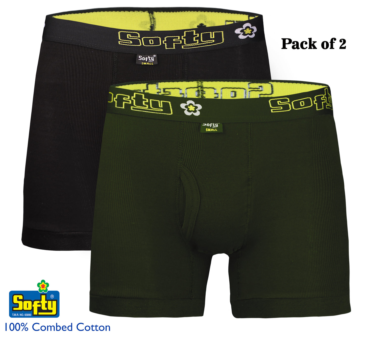 MENS RIB FABRIC DESIGNER COTTON BOXER SHORTS UNDERWEAR